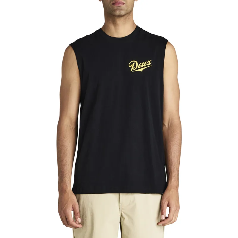 Deus Ex Machina Phase Muscle Tee in Black-5