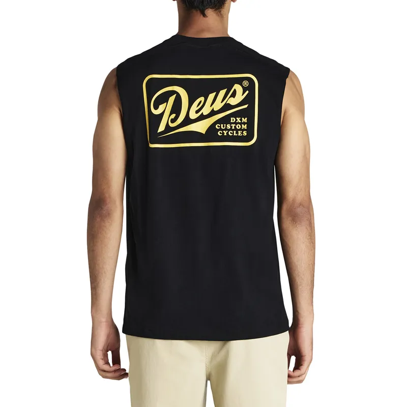 Deus Ex Machina Phase Muscle Tee in Black-4