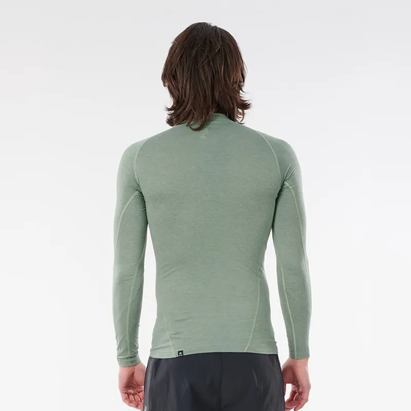 Rip Curl Dawn Patrol Perf Long Sleeve UV Tee in Green Marle-1
