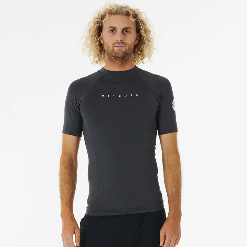 Rip Curl Dawn Patrol Short Sleeve UV Tee in Black Marle