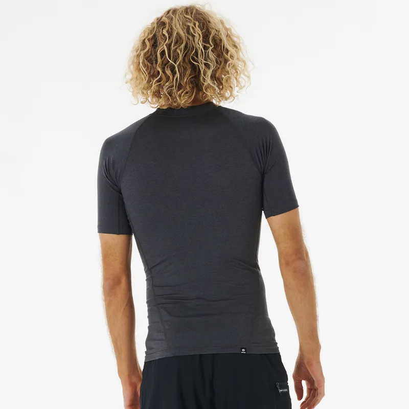 Rip Curl Dawn Patrol Short Sleeve UV Tee in Black Marle-2