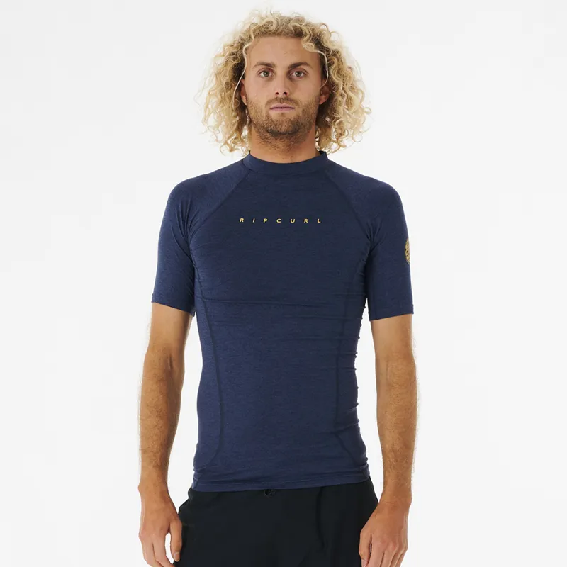 Rip Curl Dawn Patrol Short Sleeve UV Tee in Navy Marle