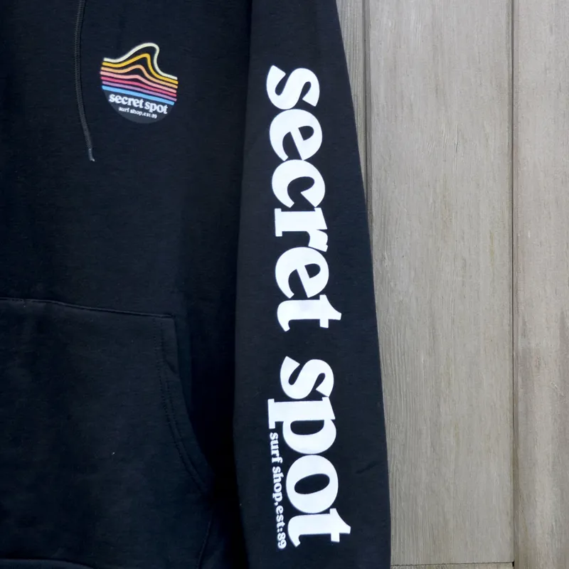 Secret Spot / Bunkers Sleeve Hoodie / Black-1