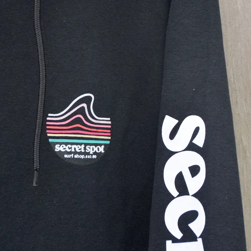 Secret Spot / Pumphouse Sleeve Hoodie / Black-1