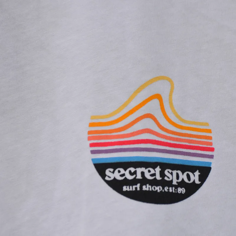 Secret Spot Original Logo T-Shirt in White-1