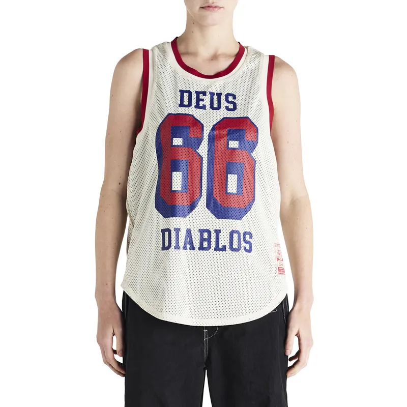 Deus Ex Machina Back and Forth Reversible Jersey Tee in Blueprint/Swan-1