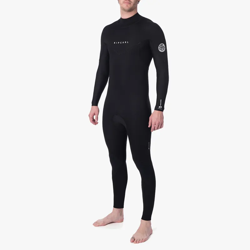 Rip Curl Mens Dawn Patrol 5/3mm Back Zip Wetsuit in Black