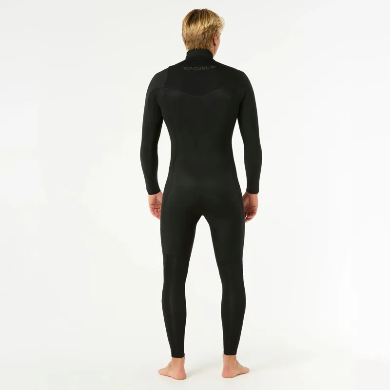 Rip Curl Mens Dawn Patrol 4/3mm Chest Zip Wetsuit in Black-2