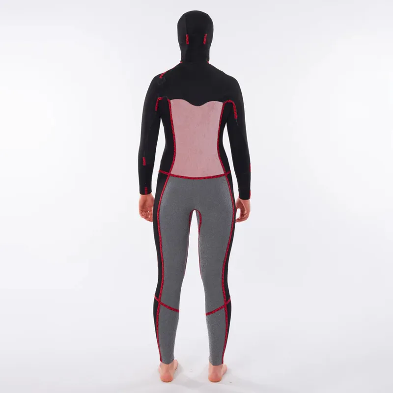 Rip Curl Womens Dawn Patrol 5-4mm Chest Zip Hooded Wetsuit-3