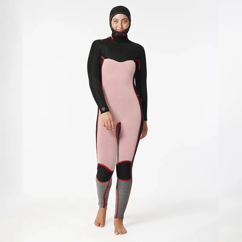 Rip Curl Womens Dawn Patrol 5-4mm Chest Zip Hooded Wetsuit-5