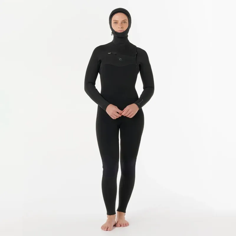 Rip Curl Womens Dawn Patrol 6-4mm Chest Zip Hooded Wetsuit-3