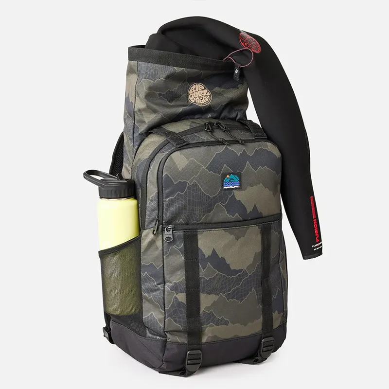 Rip Curl Dawn Patrol 30L Search Backpack in Black/Olive-3