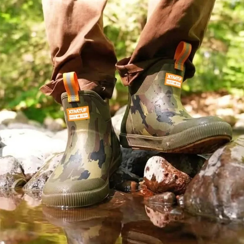 Xtratuf x Salty Crew Legacy Elevate Ankle Deck Boot in Camo Green-3