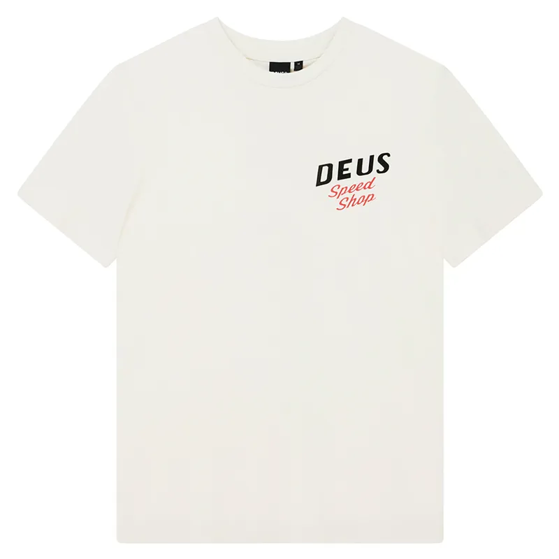 Deus Ex Machina Dogleg Tee in Dirty White-1