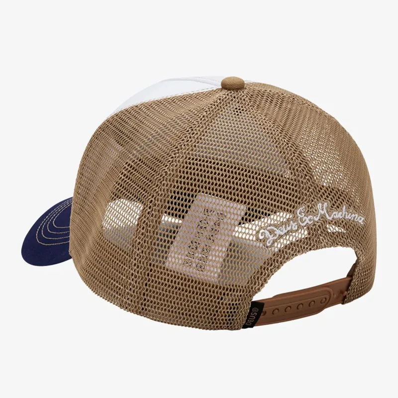 Deus Ex Machina Dogleg Trucker Cap in Dirty White-1