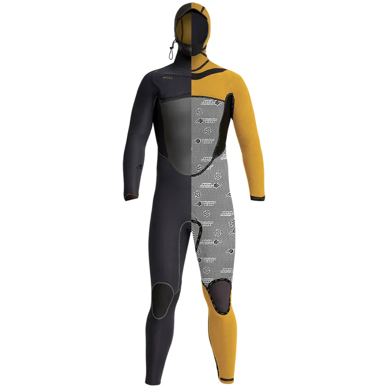 Xcel Drylock X 5-4mm Chest Zip Hooded Wetsuit-1