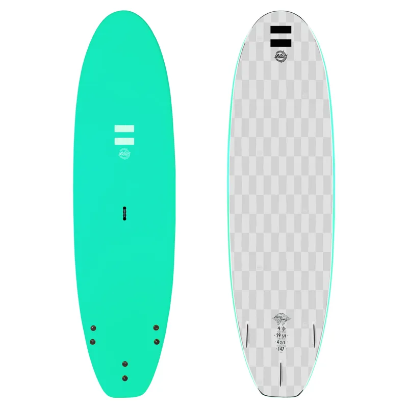 Indio Easy Going 9ft 00 Soft Surfboard in Turquoise 