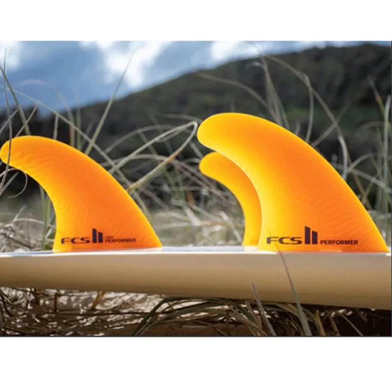 FCS II Performer EcoBlend Tri Fin Set in Mango-1