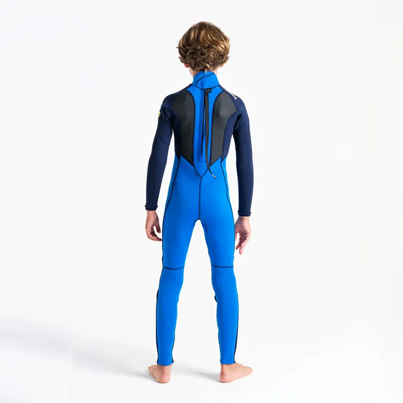 C-Skins Junior Element 3-2mm Back Zip Wetsuit in Cyan-Slate-Multi-3