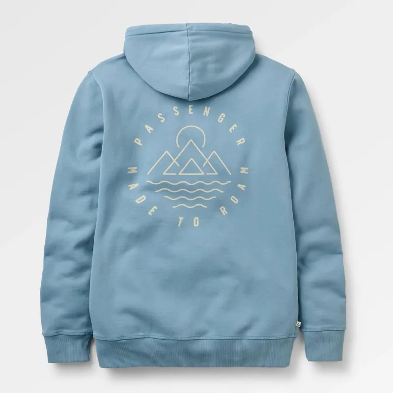 Passenger Escapism Recycled Cotton Hoodie in Faded Denim