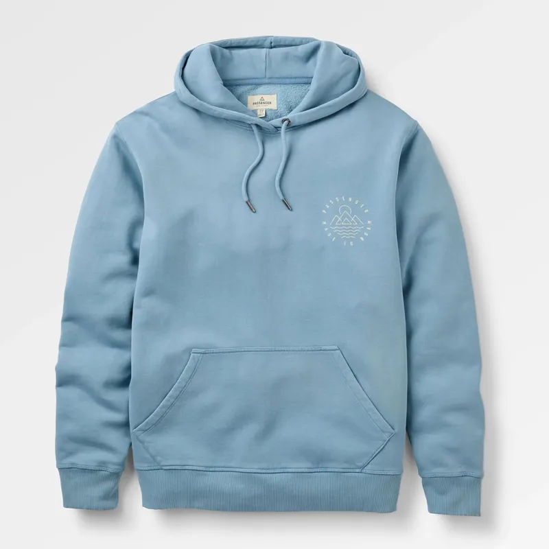 Passenger Escapism Recycled Cotton Hoodie in Faded Denim-1