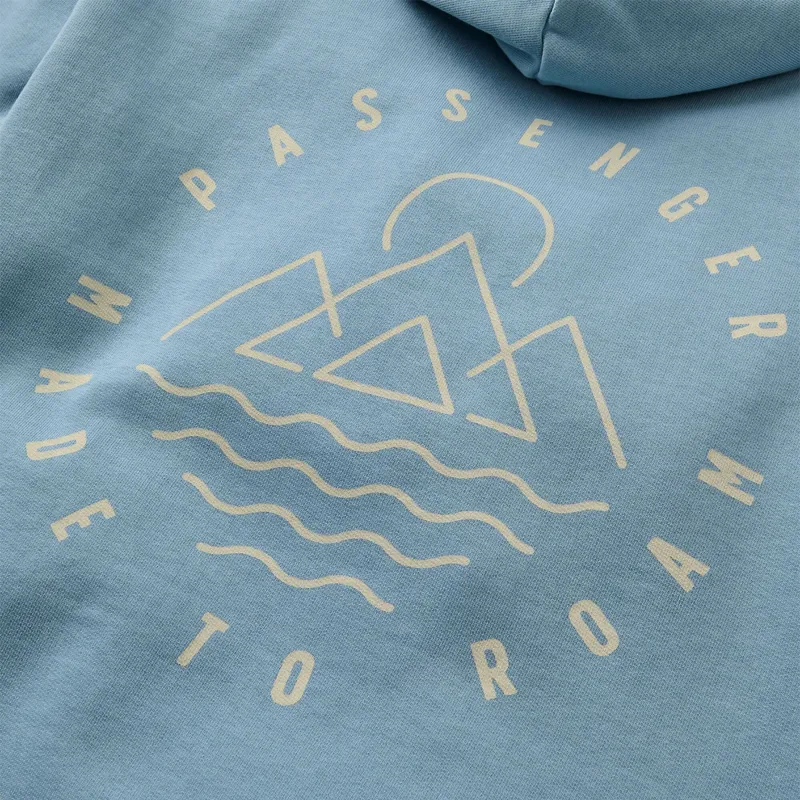 Passenger Escapism Recycled Cotton Hoodie in Faded Denim-2