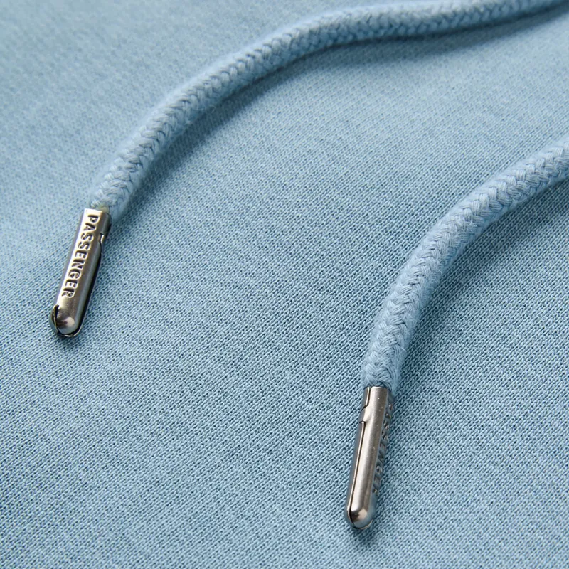 Passenger Escapism Recycled Cotton Hoodie in Faded Denim-3