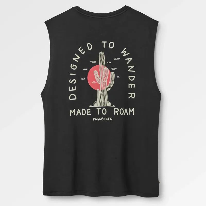 Passenger Explore Recycled Vest T-Shirt in Black