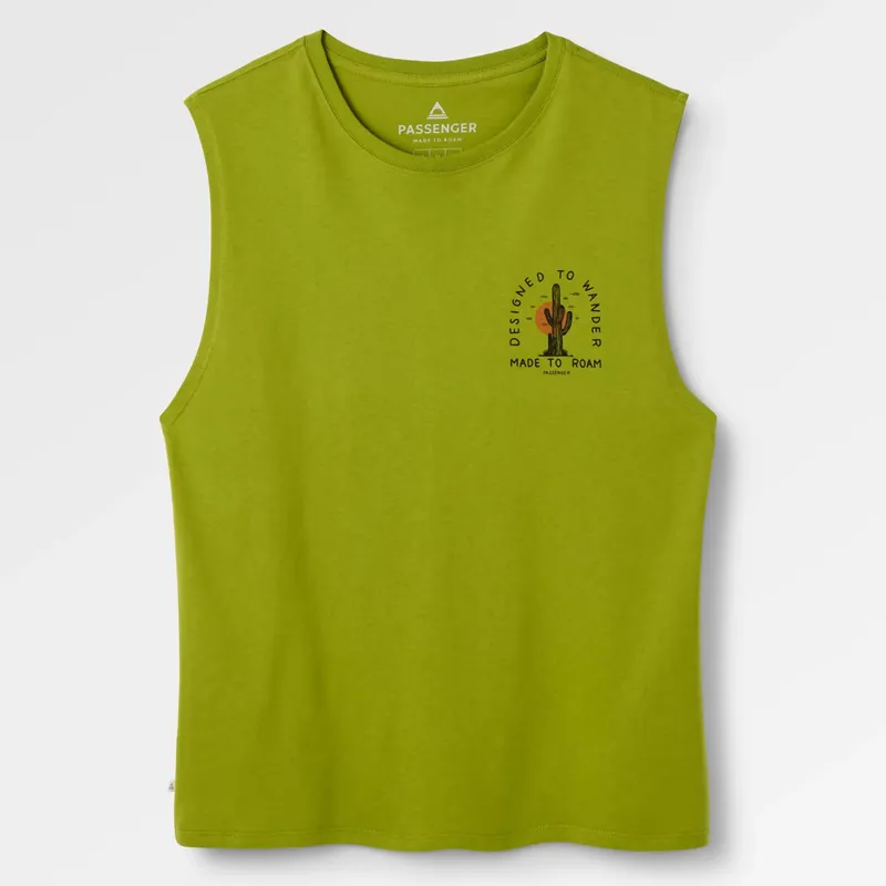 Passenger Explore Recycled Vest T-Shirt in Tea Green-1