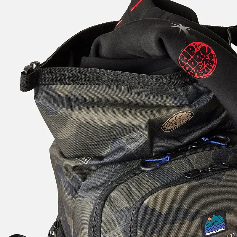 Rip Curl F-Light Surf 45L Search Backpack in Black/Olive-4