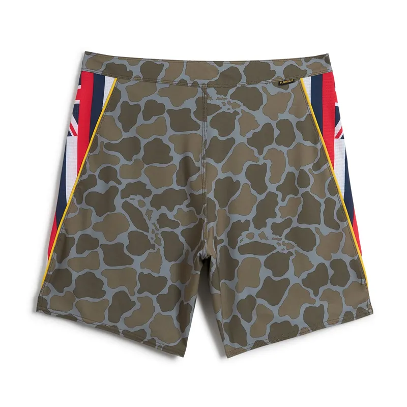 Florence Marine F1 Pro Hawaii Airtex Weld Boardshort in Burnt Olive Camo-1
