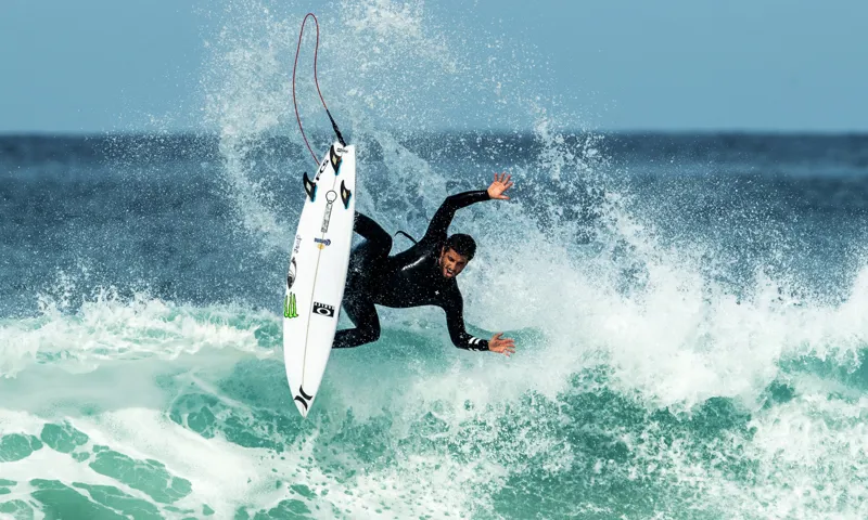 FCS Freedom Helix EcoBlend Leash in Blue-Black-7