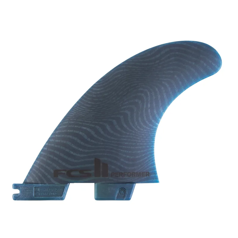 FCS II Performer EcoBlend Medium Tri-Quad Fin Set in Pacific Blue
