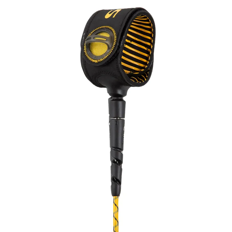 FCS Freedom Helix EcoBlend Comp Leash in Mango-Black