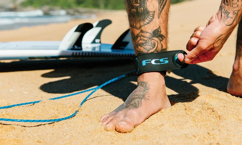 FCS Freedom Helix EcoBlend Leash in Tranquil Blue-Black-5