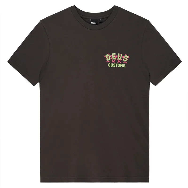 Deus Ex Machina Fancy Pansy Tee in Anthracite-1