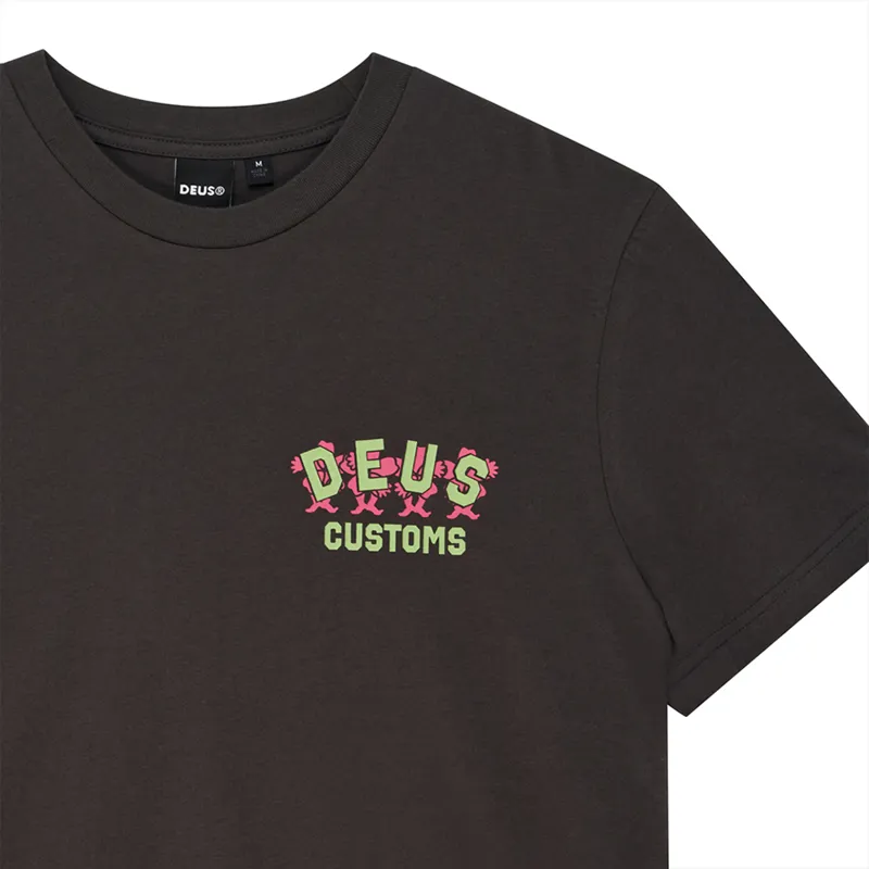 Deus Ex Machina Fancy Pansy Tee in Anthracite-2