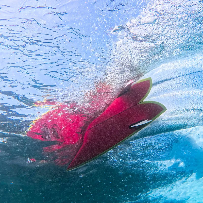 Channel Islands Feb's Fish Surfboard in Red - Futures-3