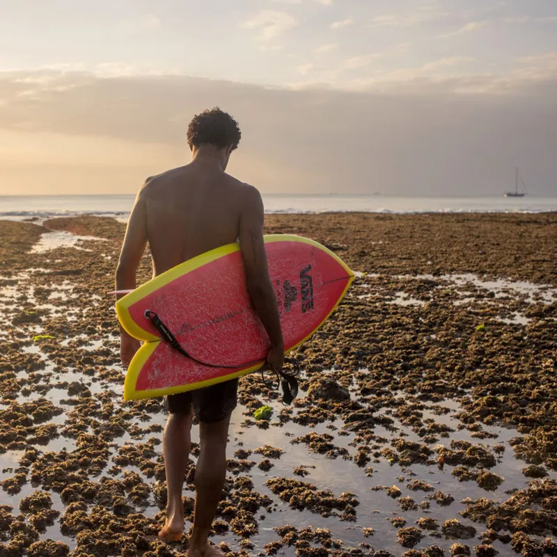Channel Islands Feb's Fish Surfboard in Red - Futures-4
