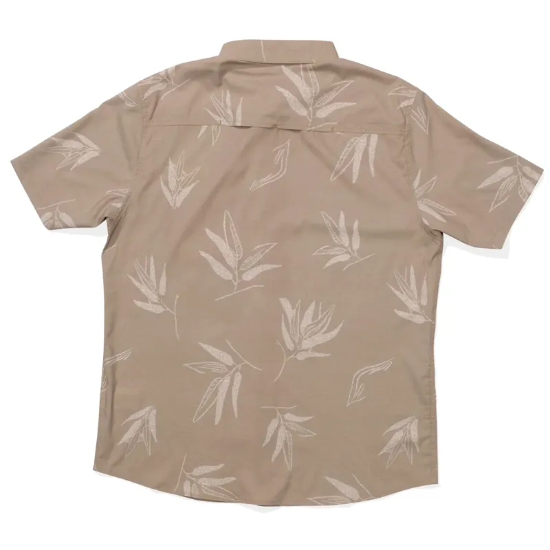 Salty Crew Flagship UV Button Up Shirt in Dark Khaki-1