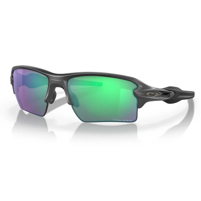 Oakley Flak 2.0 XL Sunglasses with Prizm Road Jade Lenses and Steel Frames