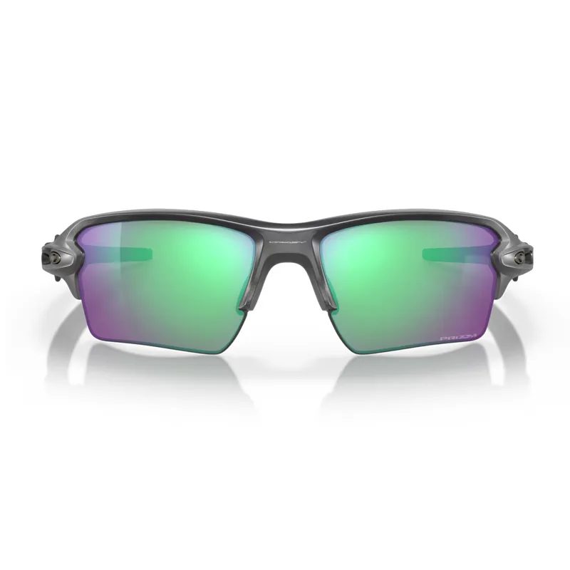Oakley Flak 2.0 XL Sunglasses with Prizm Road Jade Lenses and Steel Frames-1