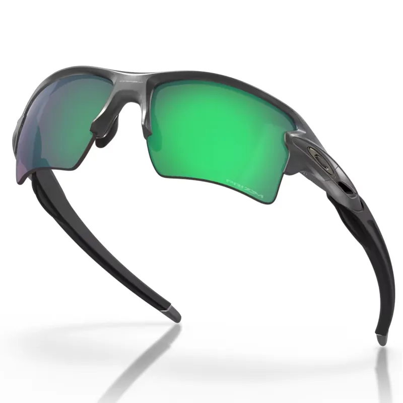 Oakley Flak 2.0 XL Sunglasses with Prizm Road Jade Lenses and Steel Frames-3