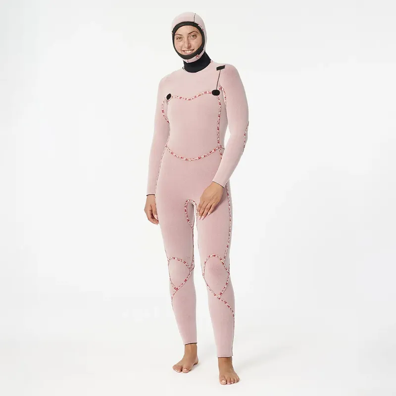 Rip Curl Womens Flashbomb 6/4mm Chest Zip Hooded Wetsuit-3