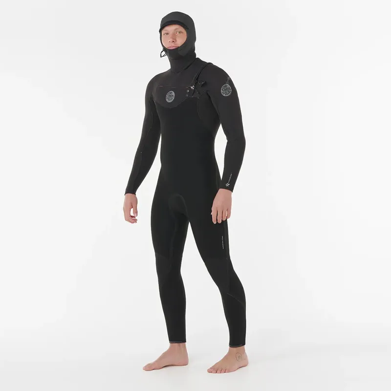 Rip Curl 2025 Flashbomb 5/4mm Chest Zip Hooded Wetsuit-1