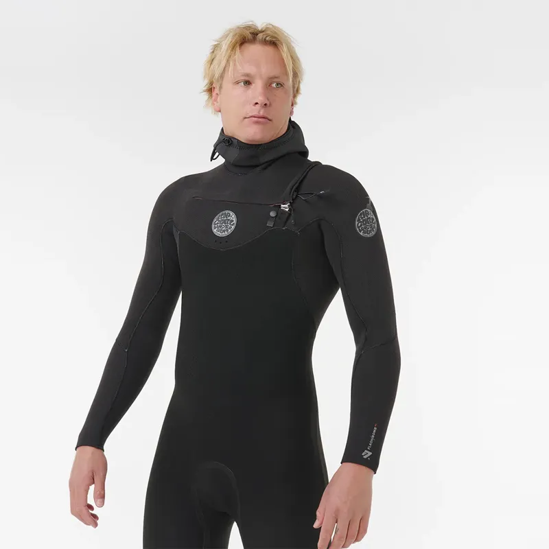 Rip Curl 2025 Flashbomb 6/4mm Chest Zip Hooded Wetsuit-5