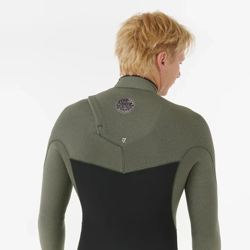 Rip Curl 2025 Flashbomb Pro 5/4mm Zip Free Wetsuit in Deep Cactus-4