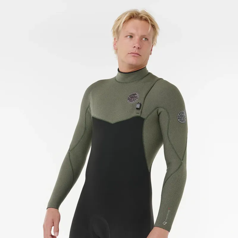 Rip Curl 2025 Flashbomb Pro 5/4mm Zip Free Wetsuit in Deep Cactus-5