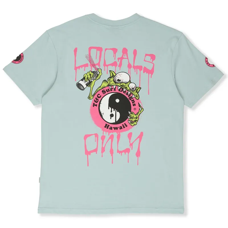 T and C Surf Designs Funco YY Tee in Used Blue