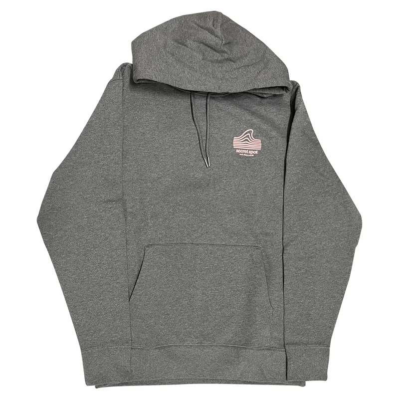 Secret Spot Logo Hoodie in Dark Grey/Pink-1